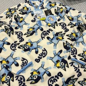 Bluey new with tag fleece top size large boys